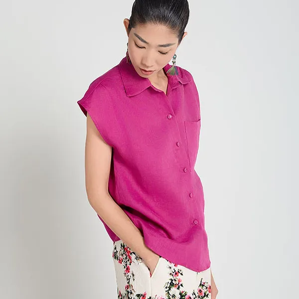 Áo Sơ Mi Nữ F2 Fashion & Freedom A Touch Of Effortless Elegance SMW643-HS-S-0325 Màu Hồng Sen Size S