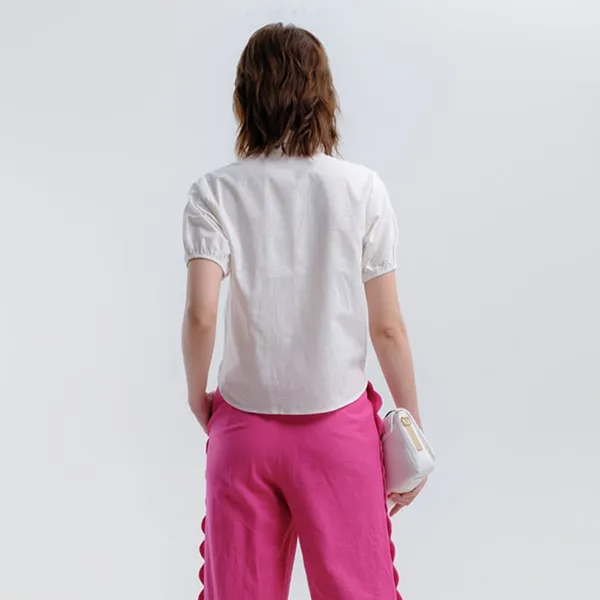 Áo Sơ Mi Nữ F2 Fashion & Freedom Linen Hương Mùa Hè AK504-T-S-0322 Màu Trắng Size S