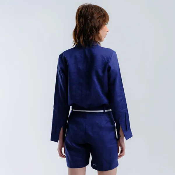 Áo Sơ Mi Nữ F2 Fashion & Freedom Linen SMW360-XD-S-0422 Màu Xanh Dương Size S