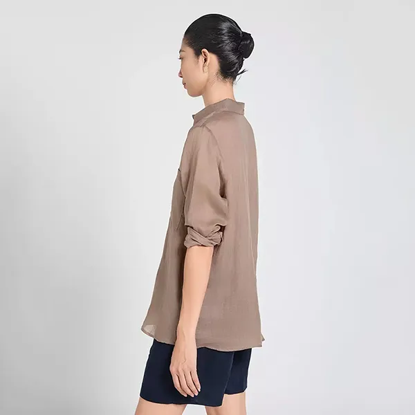 Áo Sơ Mi Nữ F2 Fashion & Freedom Linen SMW367-Nau Nhat-S-0424 Màu Nâu Nhạt Size S