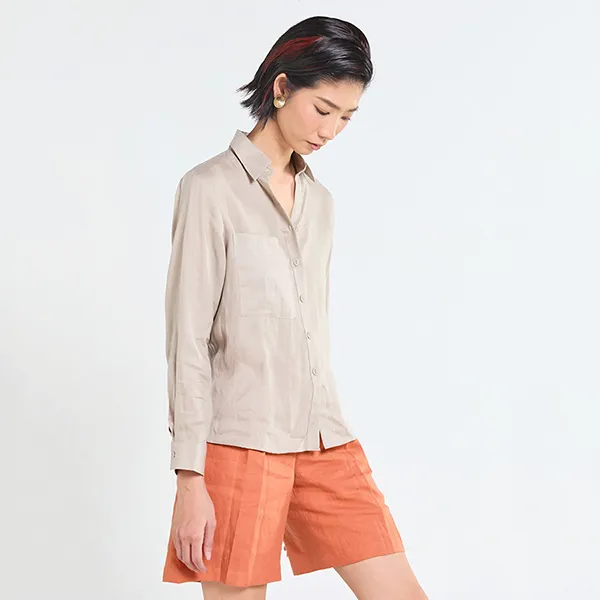 Áo Sơ Mi Nữ F2 Fashion & Freedom Linen SMW616-XAM NHAT-S-0324 Màu Xám Nhạt Size S