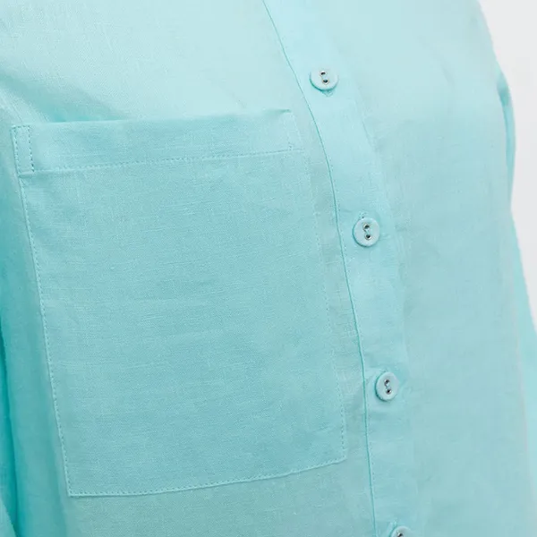 Áo Sơ Mi Nữ F2 Fashion & Freedom Linen SMW617-XTT-S Màu Xanh Ngọc Size S