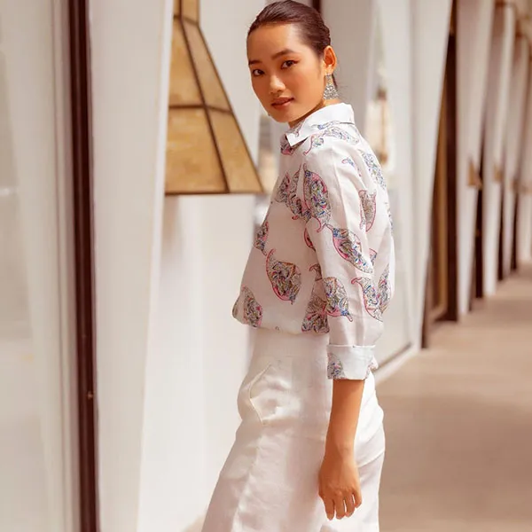 Áo Sơ Mi Nữ F2 Fashion & Freedom SMW357-THT-S-0722 Màu Trắng Size S