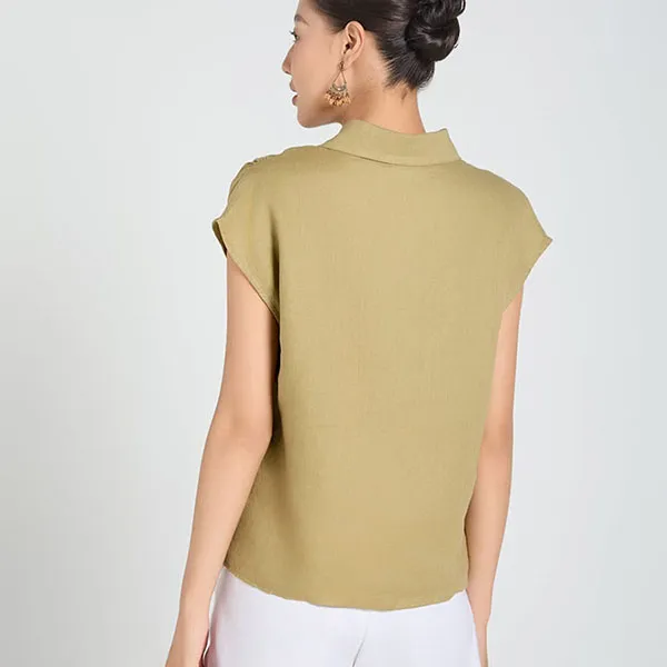 Áo Sơ Mi Nữ F2 Fashion & Freedom SMW643-XLM-S-1024 Màu Xanh Lá Mạ Size S