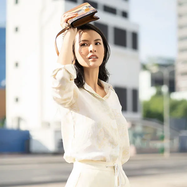 Áo Sơ Mi Nữ F2 Fashion & Freedom SMW357-KHT-S-0722 Màu Kem Size S