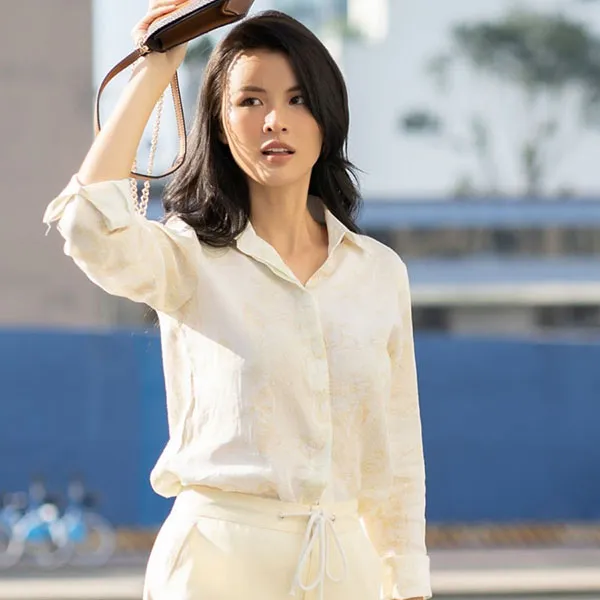 Áo Sơ Mi Nữ F2 Fashion & Freedom SMW357-KHT-S-0722 Màu Kem Size S