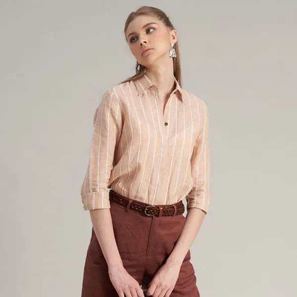 Áo Sơ Mi Nữ F2 Fashion & Freedom SMW360-HST-S-0323 Màu Hồng Trắng Size S