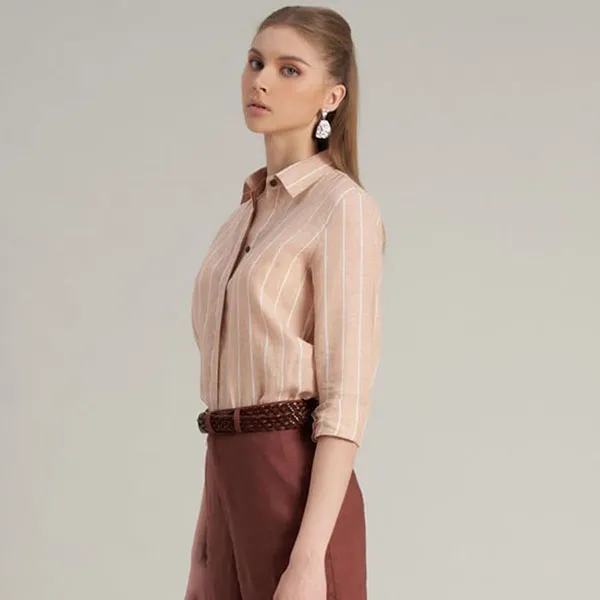 Áo Sơ Mi Nữ F2 Fashion & Freedom SMW360-HST-S-0323 Màu Hồng Trắng Size S