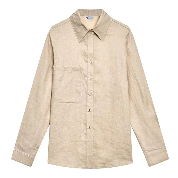 Áo Sơ Mi Nữ F2 Fashion & Freedom Women's Cream Linen Shirt SMW616-K-S-0324 Màu Kem Size S