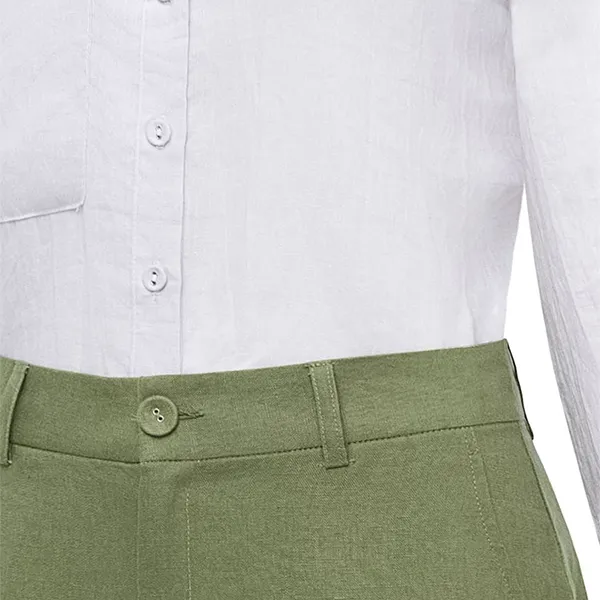 Áo Sơ Mi Nữ F2 Fashion & Freedom Women's Grey And White Linen Shirt SMW616-XAM TRANG-S-0324 Màu Xám Trắng Size S