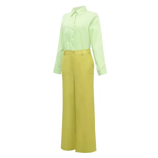 Áo Sơ Mi Nữ F2 Fashion & Freedom Women's Light Green Linen Shirt SMW616-XC-S-0324 Màu Xanh Cốm Size S