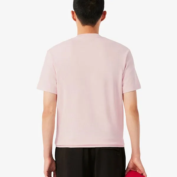 Áo Thun Nam Lacoste Heavy Jersey Embroidered Signature Tshirt Light Pink TH5492 - ADY Màu Hồng Nhạt Size 3