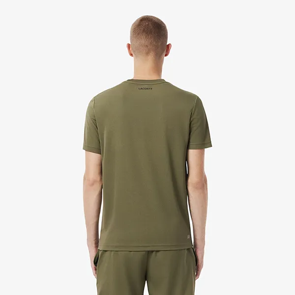 Áo Thun Nam Lacoste Ultra Dry Printed Tennis T-Shirt TH4753 - E9F Màu Xanh Size 3