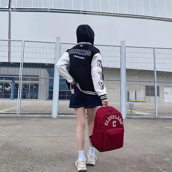 Balo Trẻ Em MLB Varsity Cleveland D.Wine 7ABKBV13N-WID Màu Đỏ Đậm