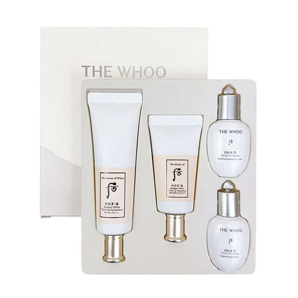 Bộ Kem Chống Nắng Nâng Tone Whoo Seol Radiant Tone Up Sunscreen 4 Món