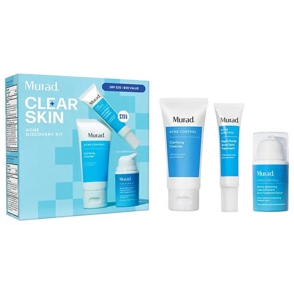 Bộ Sản Phẩm Hỗ Trợ Giảm Mụn Murad Clear Skin Acne Discovery Kit 3 Món