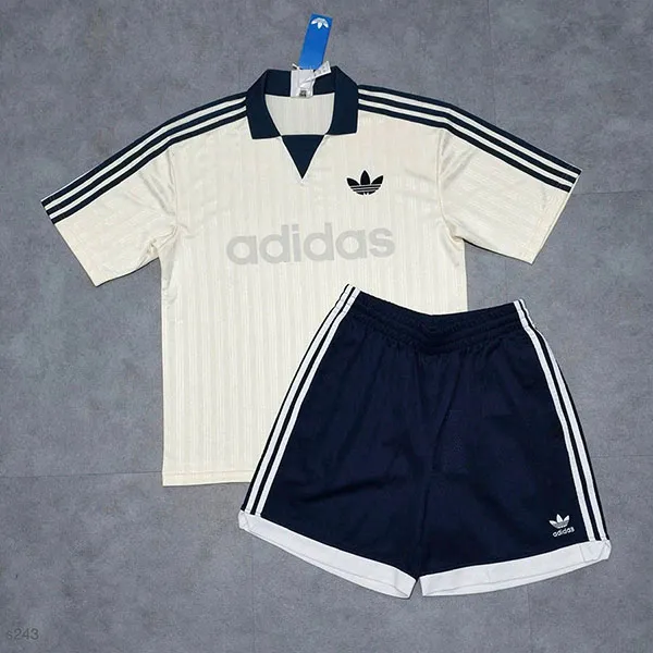 Bộ Thể Thao Nam Adidas Collared Goalie Màu Trắng Kem Size XXS (Form Âu)