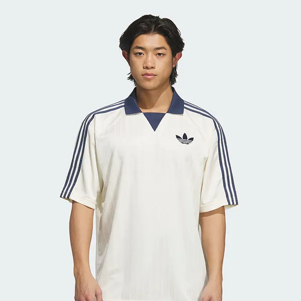 Bộ Thể Thao Nam Adidas Collared Goalie Màu Trắng Kem Size XXS (Form Âu)