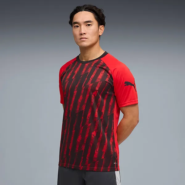 Bộ Thể Thao Nam Puma IndividualLIGA Graphic Football Jersey Men 660578_01/660574_01 Màu Xám Đỏ Size S (Form Á)