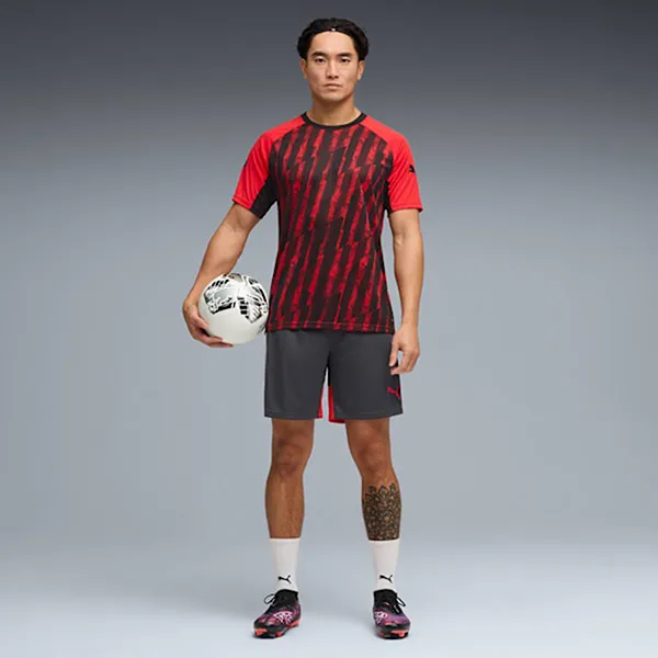 Bộ Thể Thao Nam Puma IndividualLIGA Graphic Football Jersey Men 660578_01/660574_01 Màu Xám Đỏ Size S (Form Á)