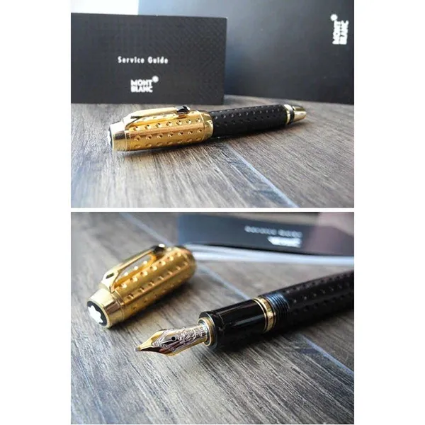 Bút Máy Montblanc Boheme Doue Gold Plated Fountain Pen MB36003 Màu Vàng Đen