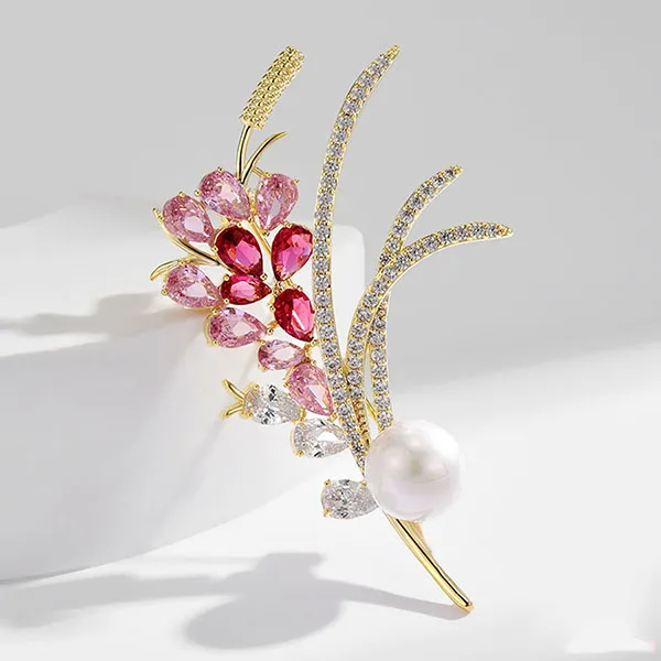 Cài Áo Nữ Meri Wheat Blossom BR51 Màu Hồng