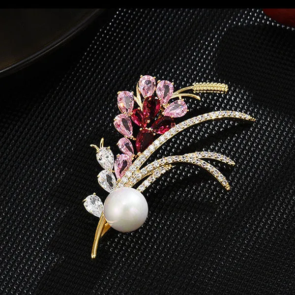 Cài Áo Nữ Meri Wheat Blossom BR51 Màu Hồng