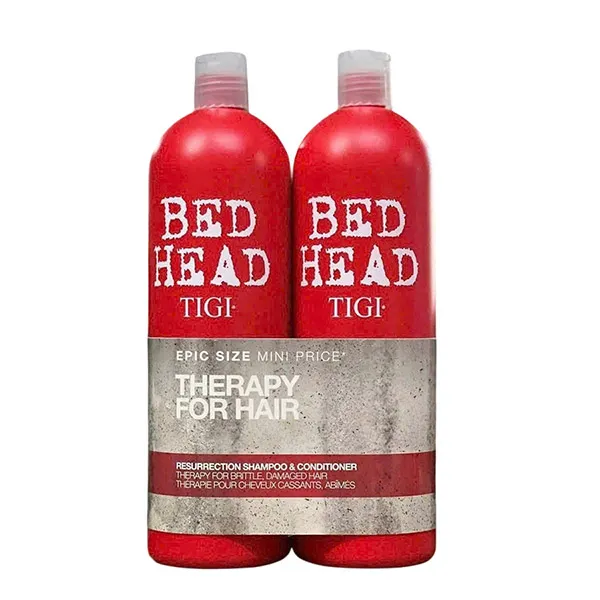 Cặp Dầu Gội + Dầu Xả Phục Hồi Tóc TIGI Bed Head Rehab For Hair Resurrection Đỏ (2 x 750ml)