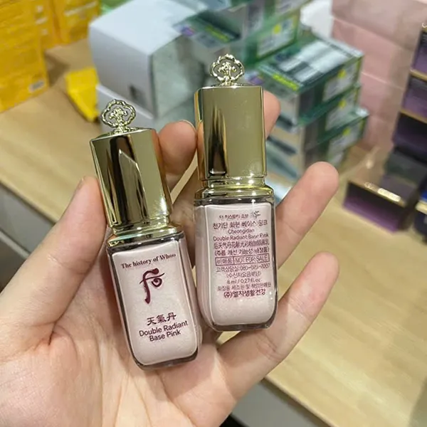 Combo 2 Chai Kem Lót Nâng Tông Whoo Cheongidan Double Radiant Base Pink (2x8ml)