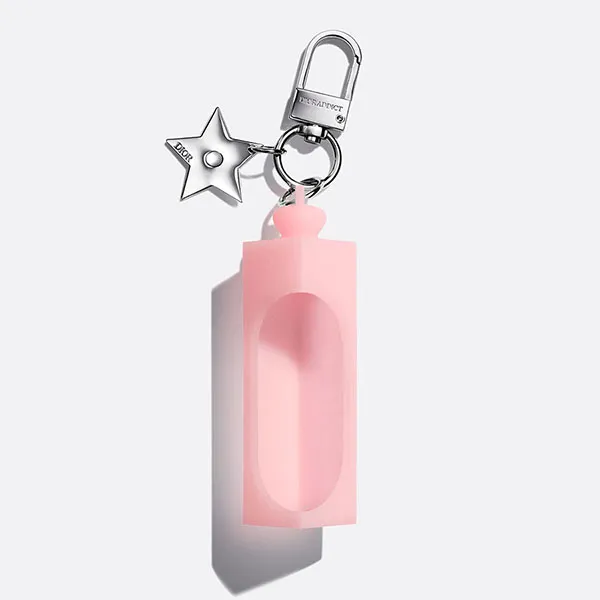 Combo Son Dưỡng Dior + Lip Case Silicone Addict Lip Glow Oil 087 Spicy Màu Nude Hồng Ấm Kèm Túi