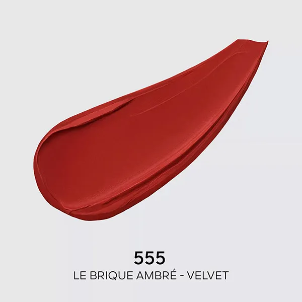 Combo Vỏ Son Le Croco + Son Guerlain Rouge G Velvet 555 Le Brique Ambré Màu Đỏ Gạch + Túi Giấy