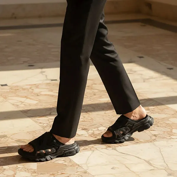 Dép Nam Balenciaga 618084 W2NA1 1000 Black Màu Đen Size 39