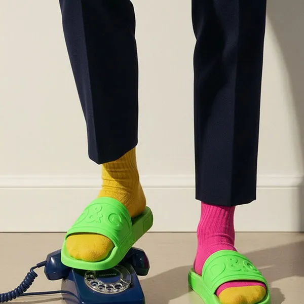 Dép Dolce & Gabbana D&G CS1991 AX681 8G553 Màu Xanh Size 39