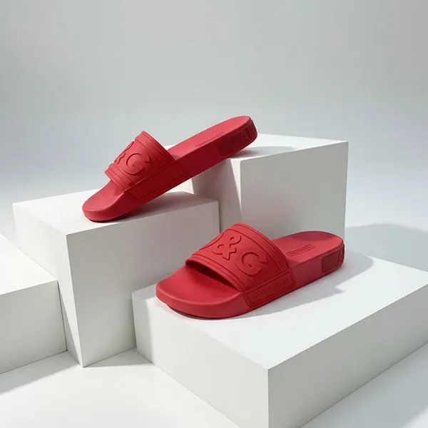 Dép Dolce & Gabbana D&G Logo Embossed Beachwear Slides CS1786AX3891899022 Màu Đỏ Size 42