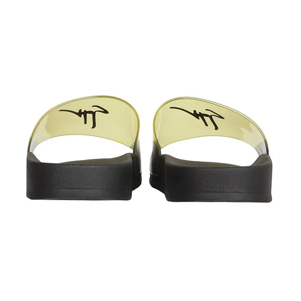 Dép Giuseppe Zanotti Slide Sandalss With Logo RM20036004 Màu Đen Vàng Size 39