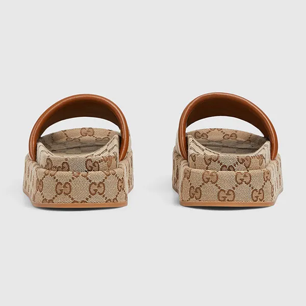 Dép Nữ Gucci GG Platform Sandal Beige 816797-FAD9C-9745 Màu Beige Size 34