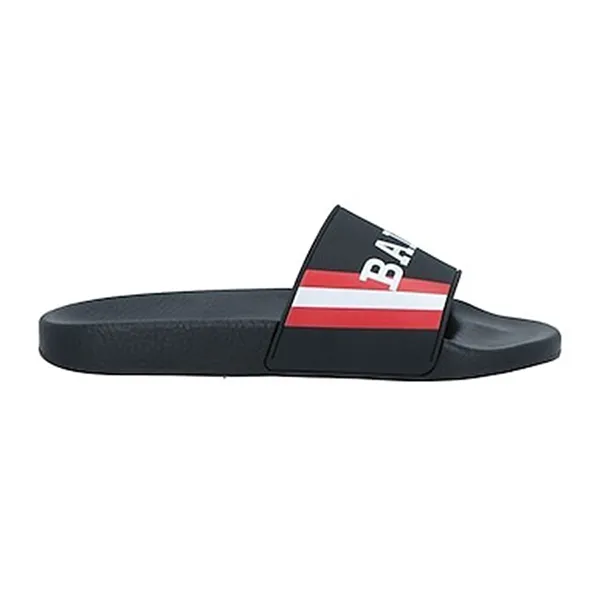 Dép Nam Bally Striped Logo Pool Slides Màu Đen Size 41
