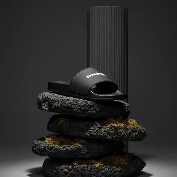 Dép Nam Palm Angels PMIC010C99MAT0011001 Màu Đen Size 39