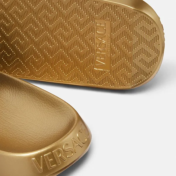 Dép Nam Versace La Medusa Sliders 1010643-DV46G-1B00V Màu Đen/Vàng Size 40