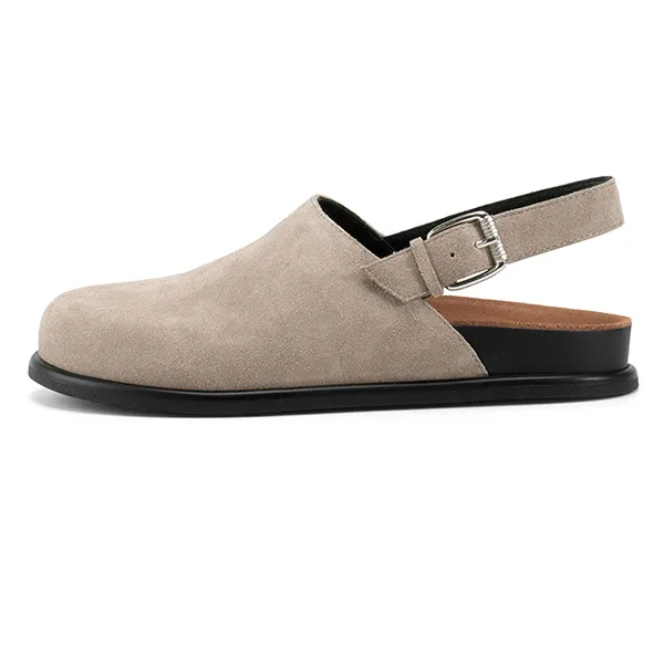 Dép Sục Unisex Vagabond Effie Mules Premium Beige Taupe Suede Màu Be Size 39