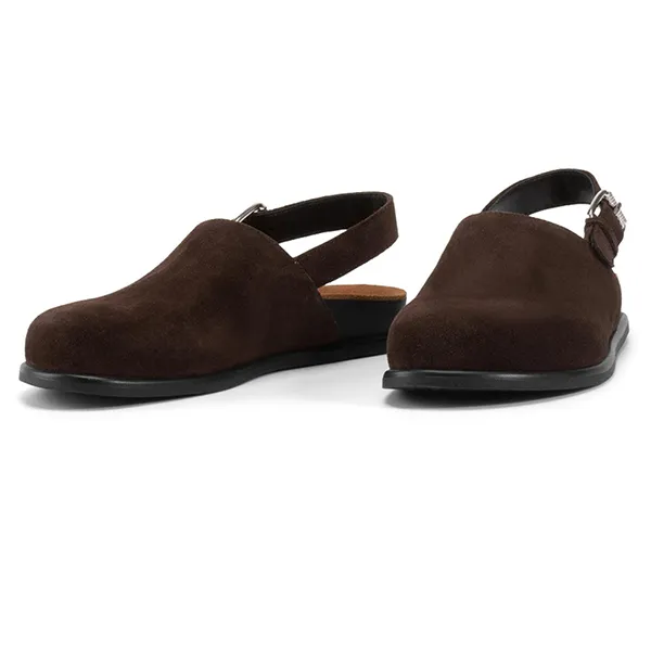 Dép Sục Unisex Vagabond Effie Mules Premium Brown Suede Màu Nâu Size 40
