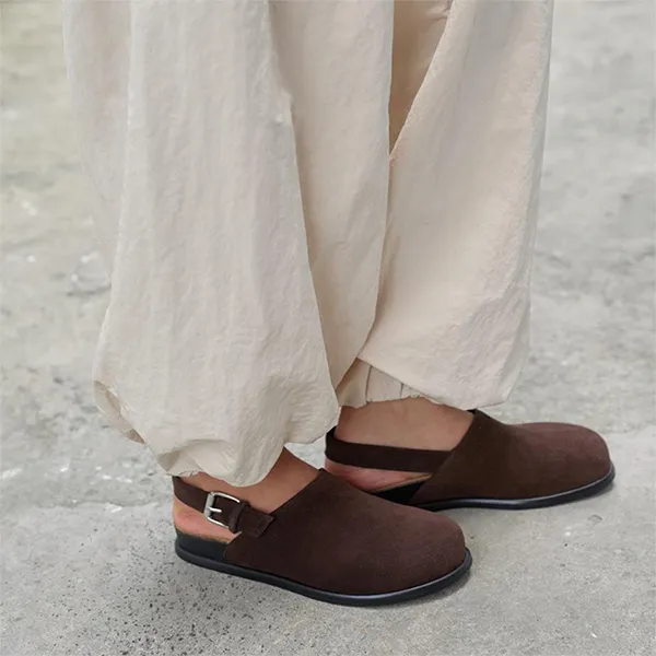 Dép Sục Unisex Vagabond Effie Mules Premium Brown Suede Màu Nâu Size 40