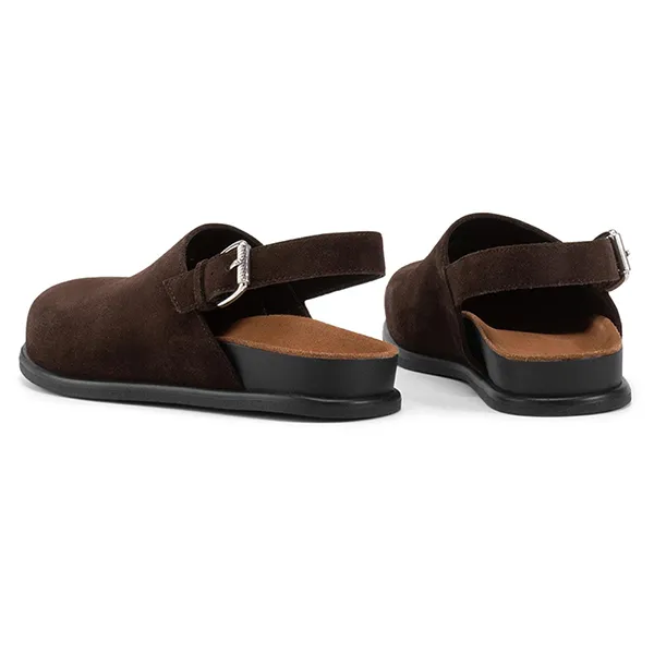 Dép Sục Unisex Vagabond Effie Mules Premium Brown Suede Màu Nâu Size 40