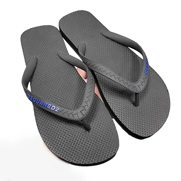 Dép Xỏ Ngón Nam Dsquared2 Black With Blue Lettering FFM0001 17200001 M1604 Màu Đen Size 40