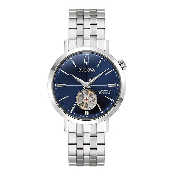 Đồng Hồ Nam Bulova Classic Aerojet Automatic Watch 96A320 Màu Xanh Bạc