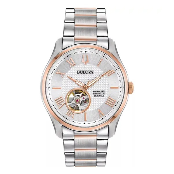 Đồng Hồ Nam Bulova Wilton Automatic Watch 42mm Màu Bạc