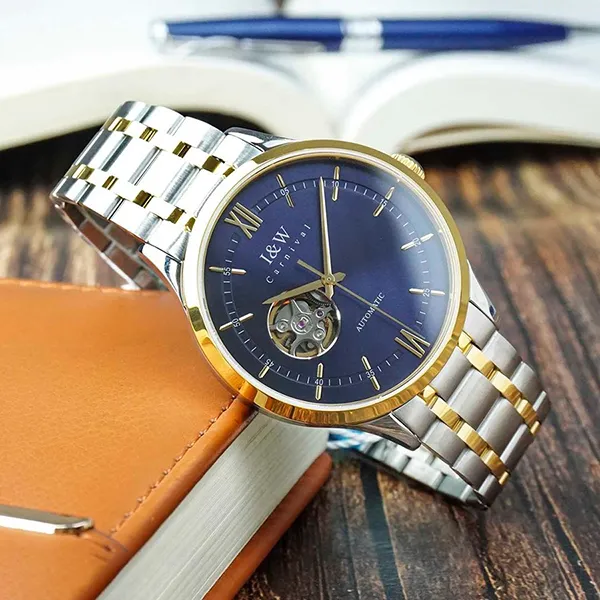 Đồng Hồ Nam I&W Carnival 40mm 570G-T2 Màu Xanh Bạc