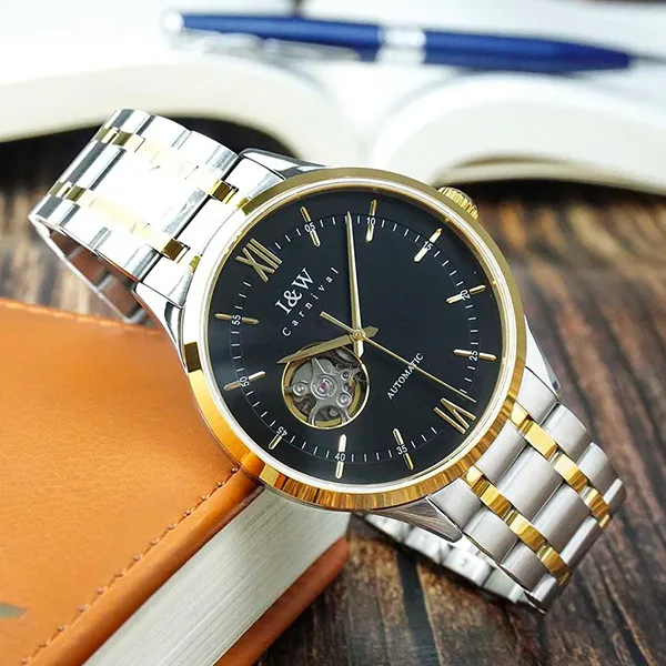 Đồng Hồ Nam I&W Carnival 40mm 570G-T3 Màu Bạc Đen