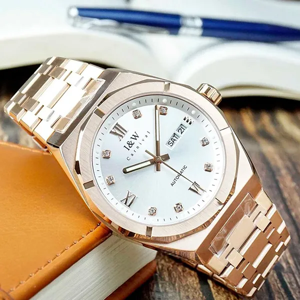 Đồng Hồ Nam I&W Carnival 42mm 751G-T8 Màu Vàng Gold