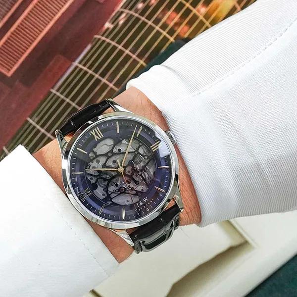 Đồng Hồ Nam I&W Carnival Automatic Watch 523G-D3 Màu Đen/Xanh